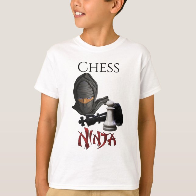 Lustigt Chess Ninja Chess Player T Shirt (Framsida)