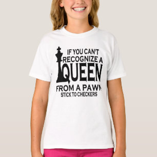 Lustigt Chess Player Klubb Queen Board Game Älska T Shirt