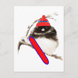 Lustigt Chick för solljering, Cute Sport Bird Vykort