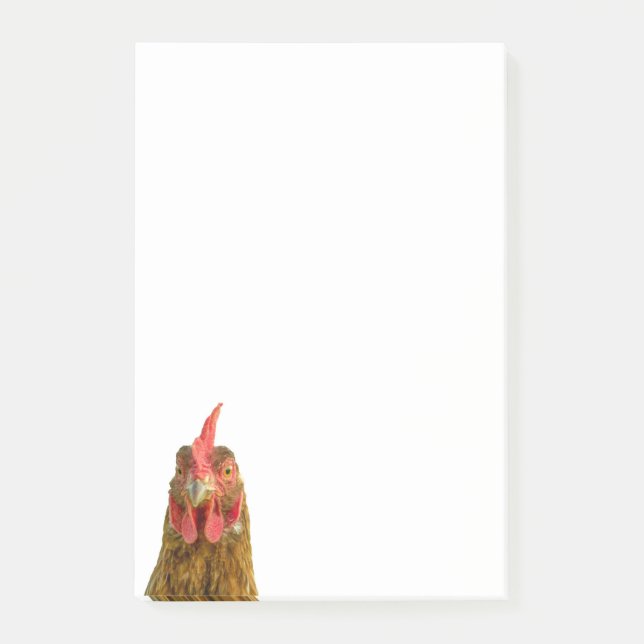 Lustigt Chicken Ansikte Post-it Block (Framsida)