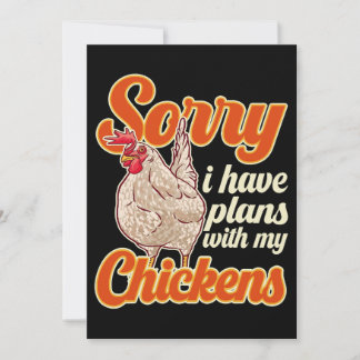 Lustigt Chicken-odlare beklagar att jag har planer Inbjudningar