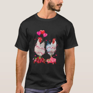 Lustigt Chicken Valentines day Heart Chicken par T Shirt