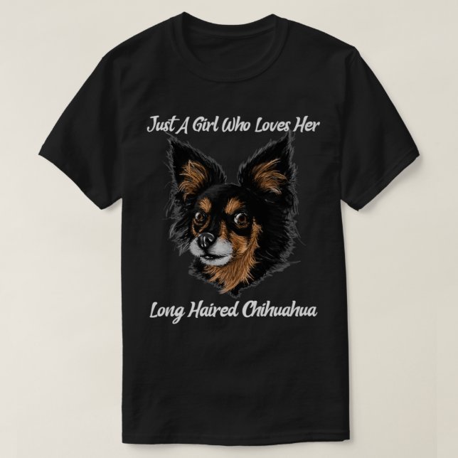 Lustigt Chihuahua Bara en flicka som Kärlek sin Ch T Shirt (Design framsida)