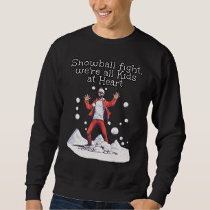 Lustigt Childlike Man i Trackdress for Snowball Wi Lång Ärmad Tröja