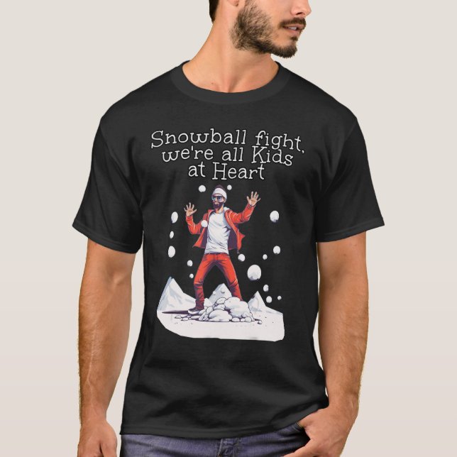Lustigt Childlike Man i Trackdress for Snowball Wi T Shirt (Framsida)