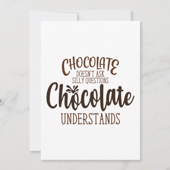 Lustigt Chocolate Älskare Gift Valentinkort Julkort (Framsida)