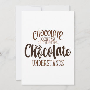 Lustigt Chocolate Älskare Gift Valentinkort Julkort