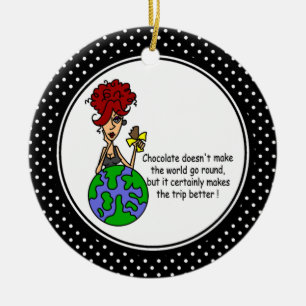 Lustigt Chocolate Humor jul Ornament