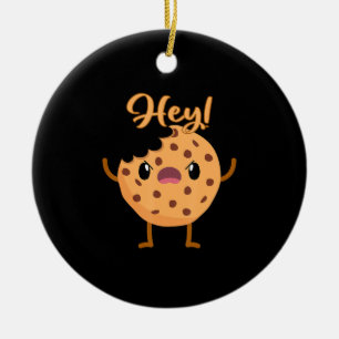 Lustigt choklad Chip Cookie A-Bita som tagits ut Julgransprydnad Keramik