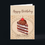 Lustigt chokladkaka Bäste Friend Birthday Card Kort<br><div class="desc">Lönsam chokladkaka Bästa Friend Birthday Humor,  Två sorters smakämnen som gör att perfekten kombineras</div>