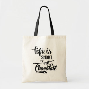 Lustigt chokladmedel Ät choklad Älskare Tygkasse