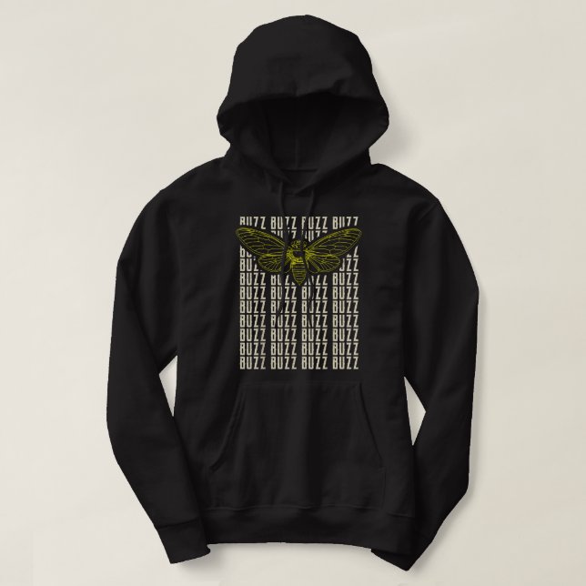 Lustigt Cicada Svarmbrood X Sång i mitt folk Cica Hoodie (Design framsida)