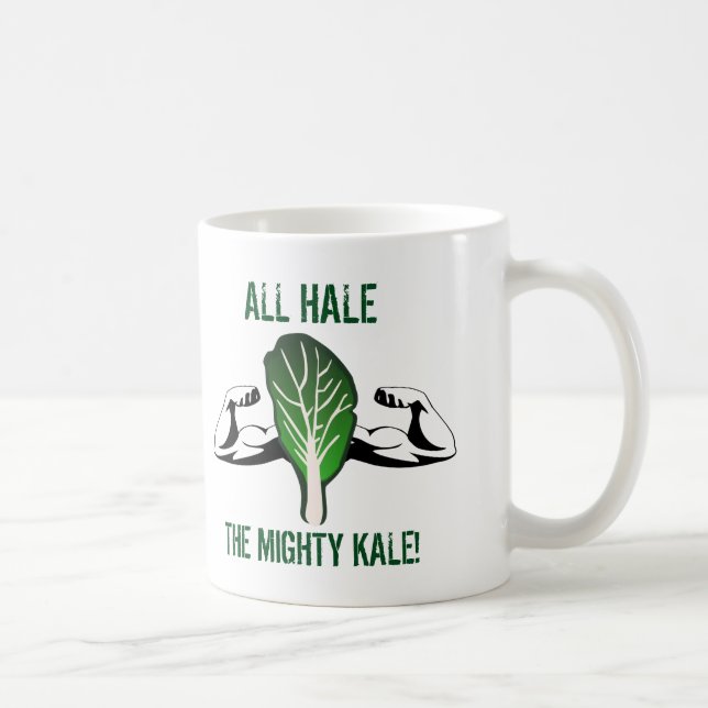 Lustigt citat all hale, Mighty Kale Kaffemugg (Höger)