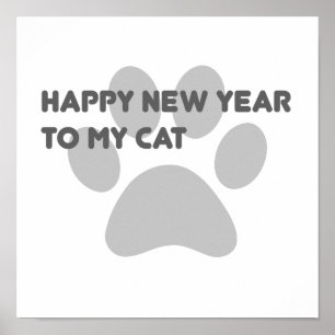 Lustigt citat av gott nytt år 2022 cat ord poster