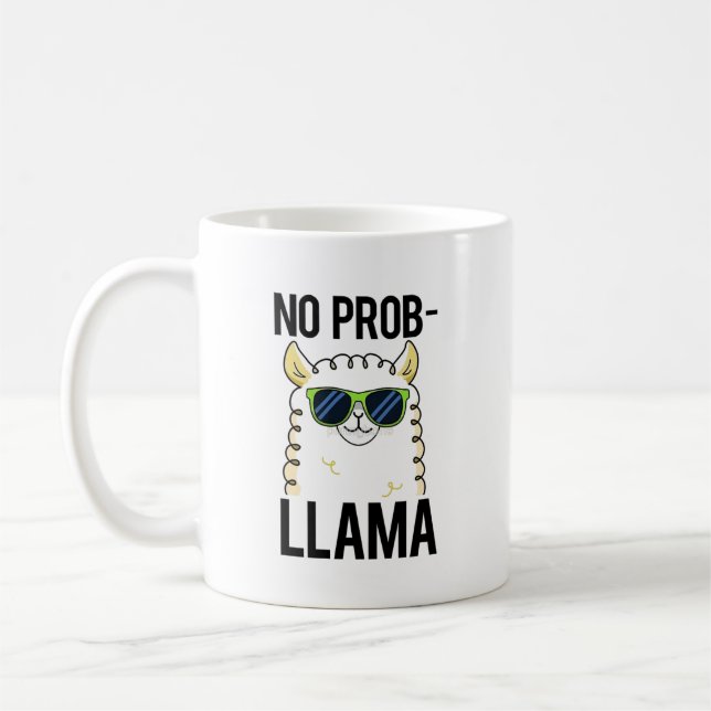 Lustigt citat av tecknad för lamma från djur kaffemugg (Vänster)