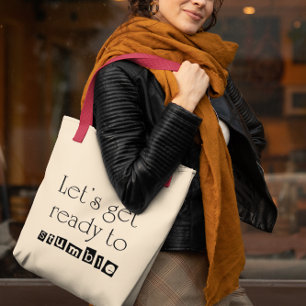 Lustigt citat av vin typografi humor enkla kvinnor tygkasse