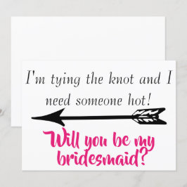 Lustigt citat blir du min Bridesmaid? Inbjudningar