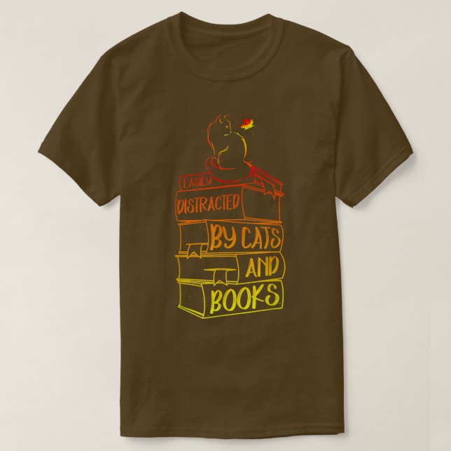 Lustigt citat Bok Älskare enkelt uppdelat efter ka T Shirt (Design framsida)