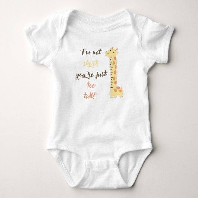 Lustigt citat Cute Baby Bodydress/giraffe T Shirt (Framsida)