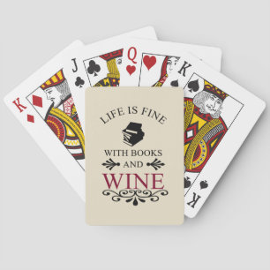 Lustigt citat för bokar och vin älskare casinokort