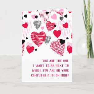 Lustigt citat för Make Cute Hearts Valentine Helgkort