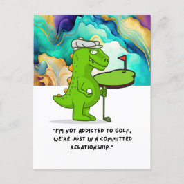 Lustigt citat från golfer hälsning vykort