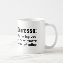 Lustigt citat från kaffe: Depresso Kaffemugg