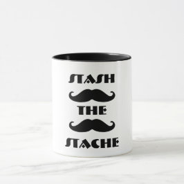 Lustigt citat från vintagen Mustache Mugg