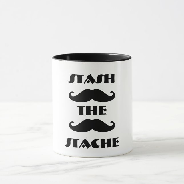 Lustigt citat från vintagen Mustache Mugg (Center)