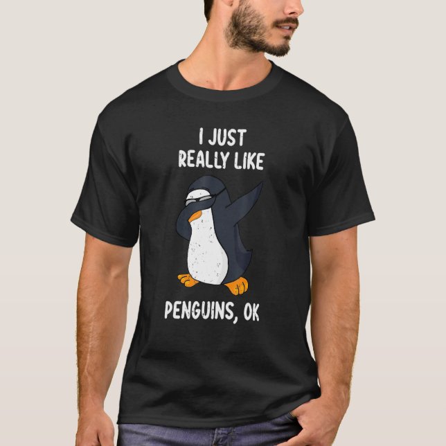 Lustigt citat jag bara Verkligen som Penguins Cost T Shirt (Framsida)