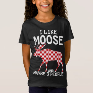 Lustigt citat jag gillar Moose Julafton Party och T Shirt