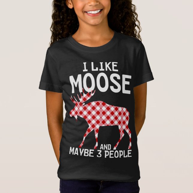 Lustigt citat jag gillar Moose Julafton Party och  T Shirt (Framsida)