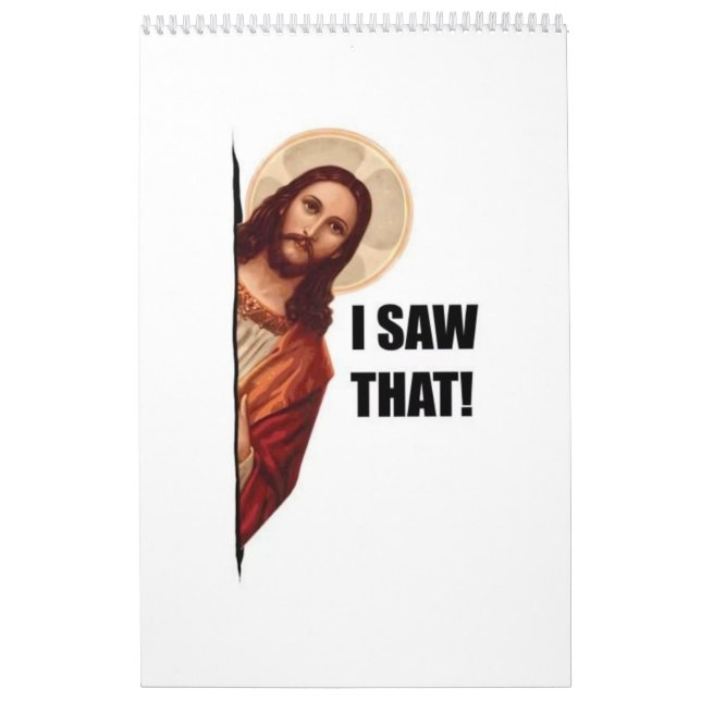 Lustigt citat Jesus Meme, jag såg att Jesus Kalender (Omslag)