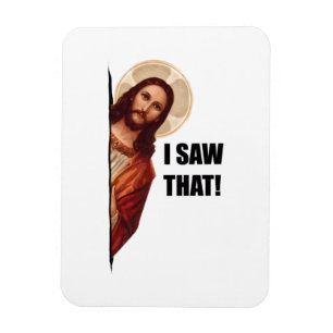Lustigt citat Jesus Meme, jag såg att Jesus Magnet