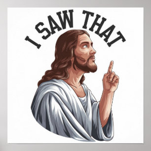 Lustigt citat Jesus Meme Jag såg att kristna Poste Poster