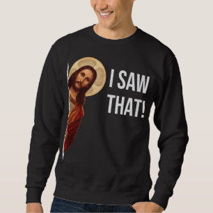 Lustigt citat Jesus Memme... Jag såg att kristen Lång Ärmad Tröja