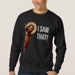 Lustigt citat Jesus Memme... Jag såg att kristen Lång Ärmad Tröja