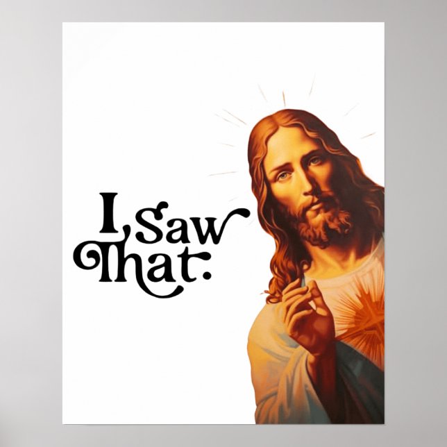 Lustigt citat Jesus Memme... Jag såg att kristen Poster (Framsidan)