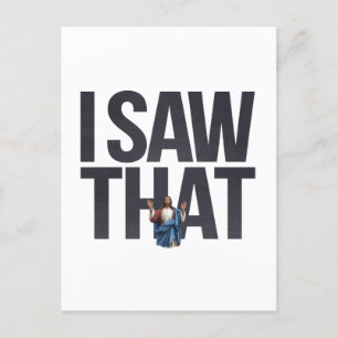 Lustigt citat Jesus Memme... Jag såg att kristen Vykort