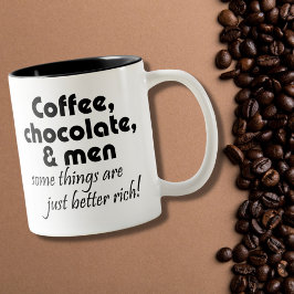 Lustigt citat kaffe koppar ger chokladskämt
