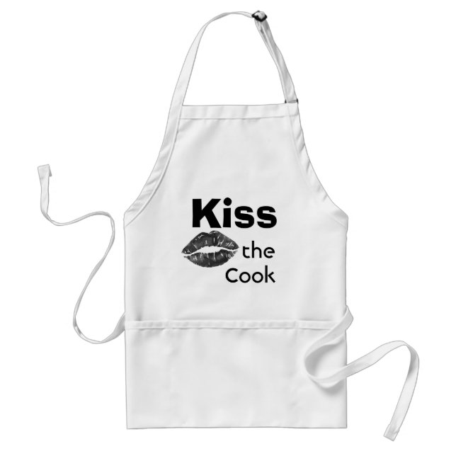 Lustigt citat, Kiss the Cook, Cute-citattecken Nov Förkläde (Framsidan)