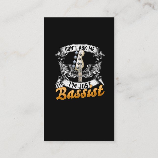 Lustigt citat musiker Guitarist Visitkort (Framsida)