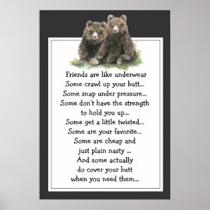 Lustigt citat om vänner är som underprogram poster