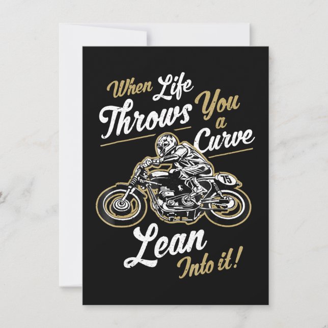 Lustigt citat Sarcastic Motorcycle Rider Gift Inbjudningar (Framsida)