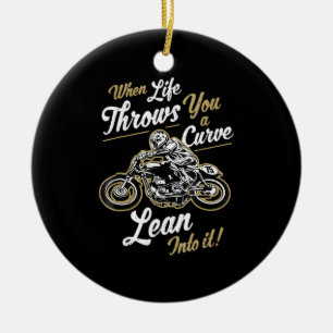 Lustigt citat Sarcastic Motorcycle Rider Gift Julgransprydnad Keramik