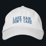 Lustigt citat Sjö Hair bryr sig inte om Blue Broderad Keps<br><div class="desc">Sjö Hair,  bry dig inte - Lustigt att säga i roligtens blåa blockering. Kan vara personlig. Kontakta mig med frågor eller förfrågningar.</div>