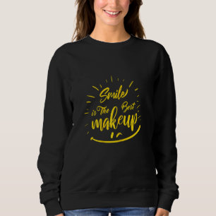 Lustigt citat, Smile är den bästa makeup, Coola T Shirt