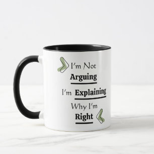 Lustigt citat svart och vit modern typografi mugg
