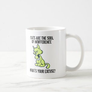 Lustigt citattecken är Indifferens Soul.. Kaffemugg