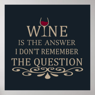 Lustigt citattecken berömd vin-dricksslogan poster